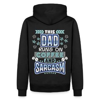 Daddy, daddy-daddy coffee, sarcasm saying - Men’s Premium Organic Hoodie - black - Back - Nico (187cm)