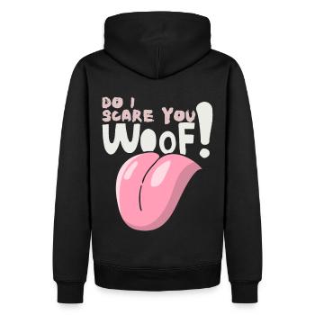 Trame! Drôle de dicton pour les propriétaires de chiens Halloween - Sweat à capuche Premium bio Homme - noir - Dos - Nico (187cm)