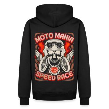 Skull Skull Angel Wings Motocycliste Dicton - Sweat à capuche Premium bio Homme - noir - Dos - Nico (187cm)