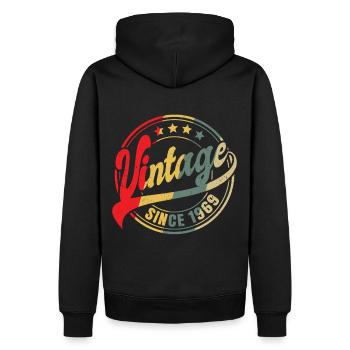 Millésime depuis 1969 Cadeau 54ème anniversaire - Sweat à capuche Premium bio Homme - noir - Dos - Nico (187cm)