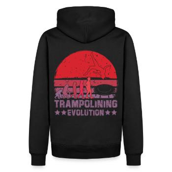 Evolution des Trampolinspringens - Männer Premium Bio Hoodie - Schwarz - Hinten - Nico (187cm)