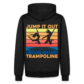 Herausspringen Trampolin - Männer Premium Bio Hoodie - Schwarz - Hinten - Nico (187cm)