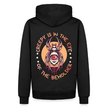 Spinne, Tarantula-Spinne lustiger Spruch Halloween - Männer Premium Bio Hoodie - Schwarz - Hinten - Nico (187cm)