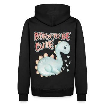 Bébé dinosaure, disant, mignon-dinosaure - Sweat à capuche Premium bio Homme - noir - Dos - Nico (187cm)