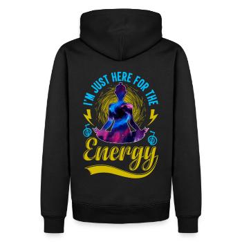 Reiki Praktizierende & Reiki Master - Männer Premium Bio Hoodie - Schwarz - Hinten - Nico (187cm)