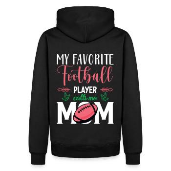 Footballer Mutter Mom favorite Football Player - Männer Premium Bio Hoodie - Schwarz - Hinten - Nico (187cm)