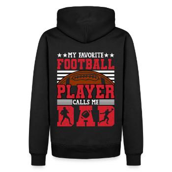Footballer Father Dad Favorite Football Player - Men’s Premium Organic Hoodie - black - Back - Nico (187cm)