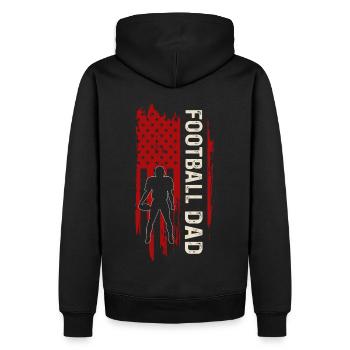 Footballer Father Dad Football Player Gift - Men’s Premium Organic Hoodie - black - Back - Nico (187cm)