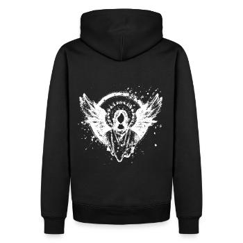 Épopée de l’ange au-delà de la mort Résurrection Jésus Dieu - Sweat à capuche Premium bio Homme - noir - Dos - Nico (187cm)