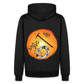 Sunshine Mountain Sports Escalade Carabiners Descente en rappel - Sweat à capuche Premium bio Homme - noir - Dos - Nico (187cm)