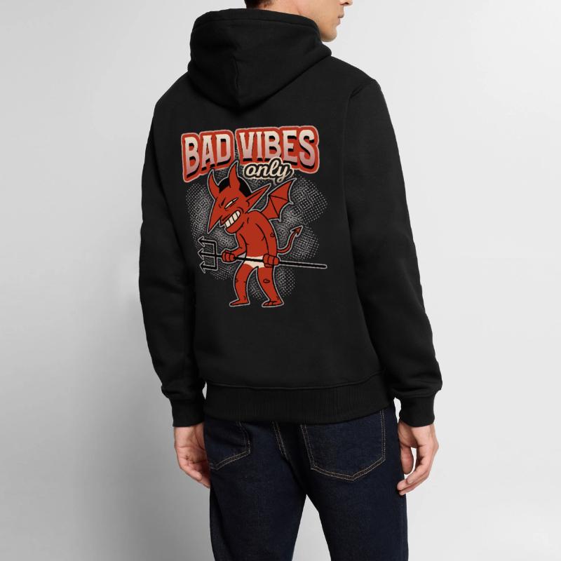 Funny saying with devil-devil, Devil Satan Men’s Premium Organic Hoodie