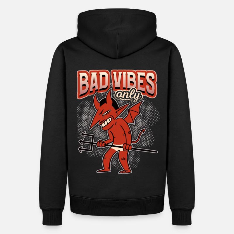 Drôle de dicton avec diable-diable, Devil Satan - Sweat à capuche Premium bio Homme - noir