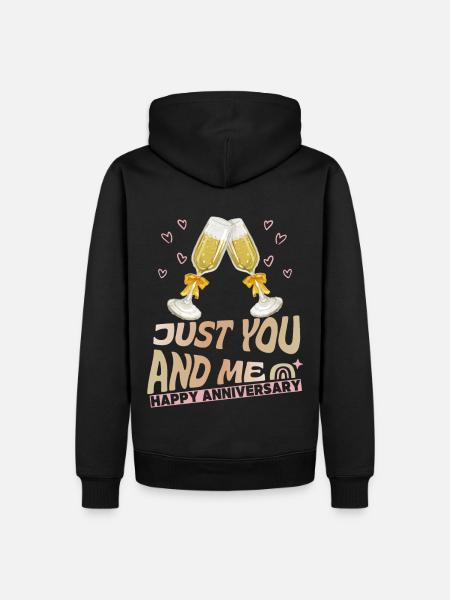 Wedding Anniversary Anniversary Anniversary Saying - Men’s Premium Organic Hoodie - black