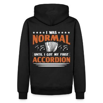 Accordéon Polka Accordéon Squeeze Box - Sweat à capuche Premium bio Homme - noir - Dos - Nico (187cm)