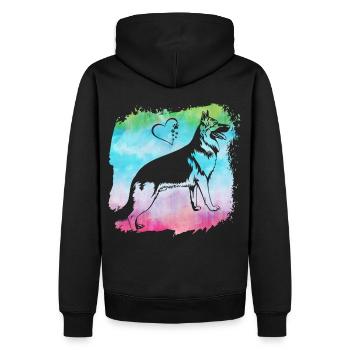 Deutscher Schäferhund - Männer Premium Bio Hoodie - Schwarz - Hinten - Nico (187cm)