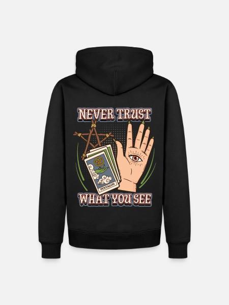 Divination Occultism Palmistry, Palmistry Saying - Men’s Premium Organic Hoodie - black