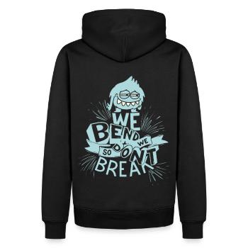 Dicton inspirant, dicton monstre de motivation - Sweat à capuche Premium bio Homme - noir - Dos - Nico (187cm)