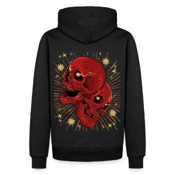 Skull Biker Design, Vintage Skull Skull - Sweat à capuche Premium bio Homme - noir - Dos - Nico (187cm)