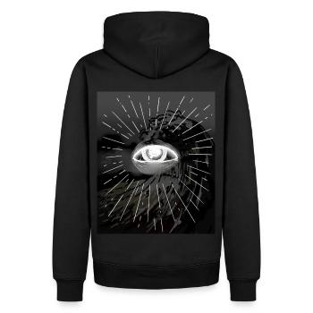Eye God Water Wave Creation Divine God - Men’s Premium Organic Hoodie - black - Back - Nico (187cm)