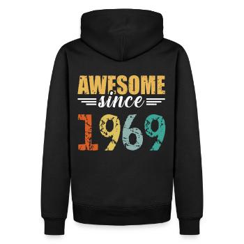 Tout simplement génial depuis 1969 - toujours imbattable - Sweat à capuche Premium bio Homme - noir - Dos - Nico (187cm)