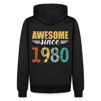 Tout simplement génial depuis 1980 - toujours imbattable - Sweat à capuche Premium bio Homme - noir - Dos - Nico (187cm)