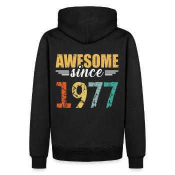 Imbattable depuis 1977 : Vous êtes tout simplement fantastique - Sweat à capuche Premium bio Homme - noir - Dos - Nico (187cm)