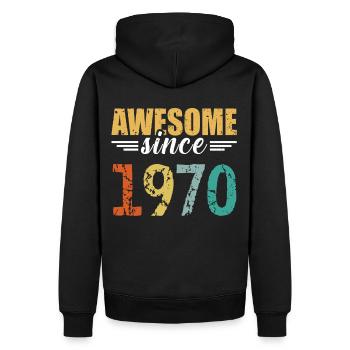 Tout simplement génial depuis 1970 - toujours imbattable - Sweat à capuche Premium bio Homme - noir - Dos - Nico (187cm)