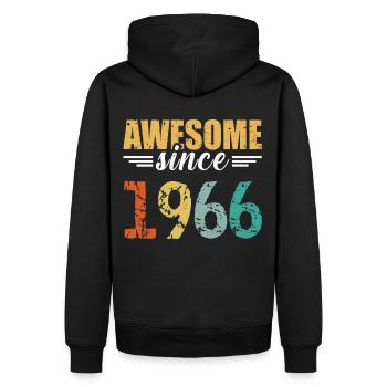 Depuis 1966 : la définition de grand ! - Sweat à capuche Premium bio Homme - noir - Dos - Nico (187cm)