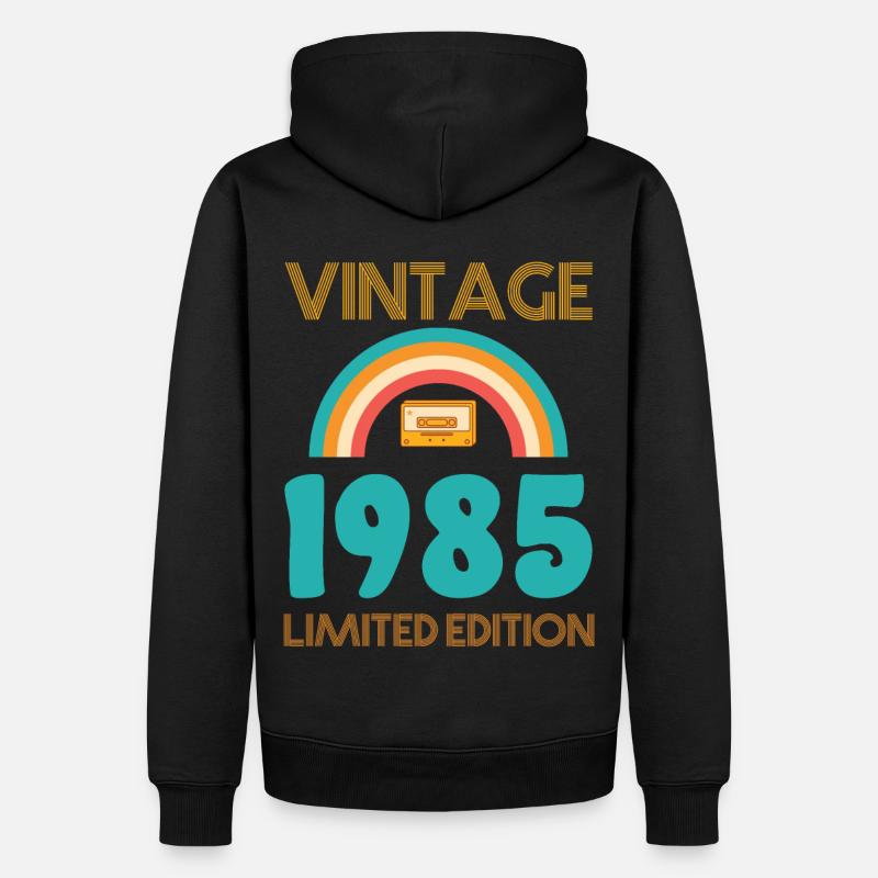 Édition limitée 1985 - Sweat à capuche Premium bio Homme - noir