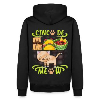 Cinco-de-Mayo, Mexico, funny cat, saying - Men’s Premium Organic Hoodie - black - Back - Nico (187cm)