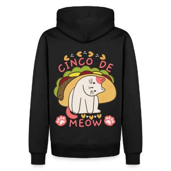 Cinco-de-Mayo, Mexico, funny cat, saying - Men’s Premium Organic Hoodie - black - Back - Nico (187cm)