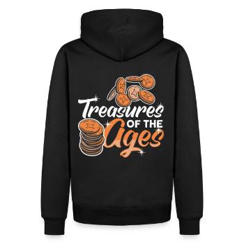 Coin Collector Numismatics Coin Collecting Coin Collection - Men’s Premium Organic Hoodie - black - Back - Nico (187cm)