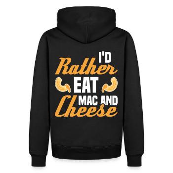 Macaroni au fromage macaroni et pâtes au fromage - Sweat à capuche Premium bio Homme - noir - Dos - Nico (187cm)