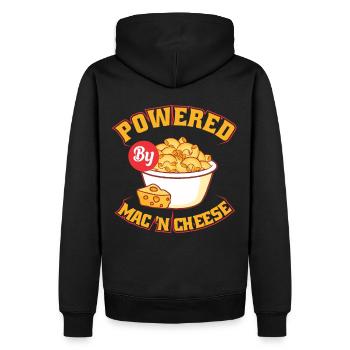 Macaroni au fromage Macaroni au fromage Pâtes et macaronis au fromage - Sweat à capuche Premium bio Homme - noir - Dos - Nico (187cm)