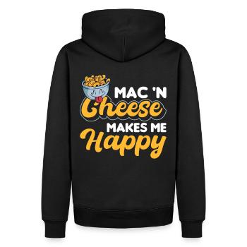 Macaroni au fromage macaroni et pâtes au fromage - Sweat à capuche Premium bio Homme - noir - Dos - Nico (187cm)