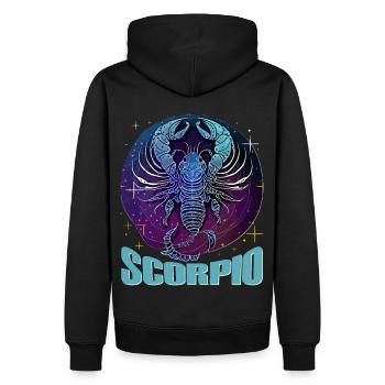 Scorpio Celestial Scorpion Zodiac Symbol Scorpius - Männer Premium Bio Hoodie - Schwarz - Hinten - Nico (187cm)