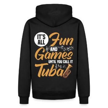Euphonium Euphoniumspieler Blechbläser Euphonist - Männer Premium Bio Hoodie - Schwarz - Hinten - Nico (187cm)