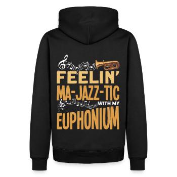 Euphonium Euphoniumspieler Blechbläser Euphonist - Männer Premium Bio Hoodie - Schwarz - Hinten - Nico (187cm)