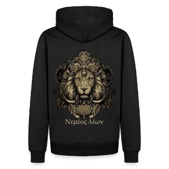 Nemean Lion Head Ancient Greek Mythology Leo Zodia - Männer Premium Bio Hoodie - Schwarz - Hinten - Nico (187cm)