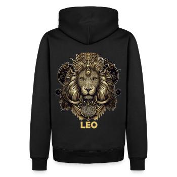 Horoscope du Lion Astrologie du Lion Horoscope du signe - Sweat à capuche Premium bio Homme - noir - Dos - Nico (187cm)