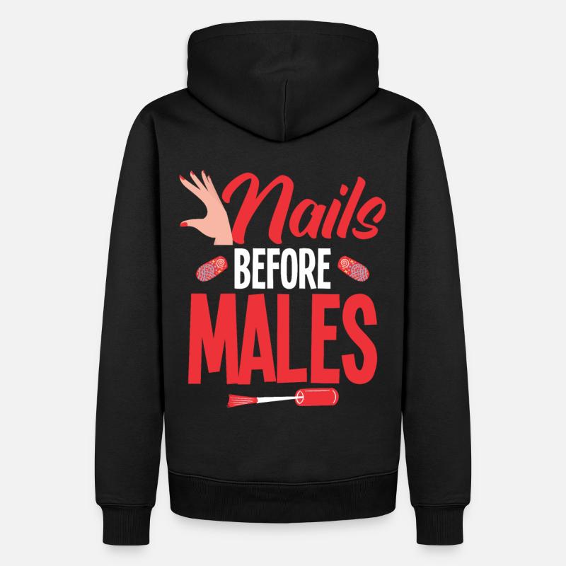 Nagellack Nageldesign Manicure Nagelstudio Nails - Männer Premium Bio Hoodie - Schwarz