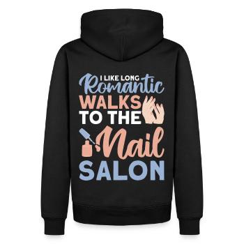 Vernis à ongles Nail Art Manucure Salon de manucure Ongles - Sweat à capuche Premium bio Homme - noir - Dos - Nico (187cm)