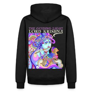Hinduismus, Lord Krishna Flötenspieler, Indien - Männer Premium Bio Hoodie - Schwarz - Hinten - Nico (187cm)