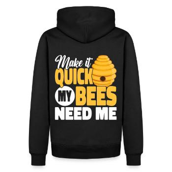 beekeeper beekeeper bees honey bee beekeeping - Men’s Premium Organic Hoodie - black - Back - Nico (187cm)