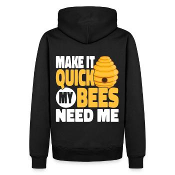 beekeeper beekeeper bees honey bee beekeeping - Men’s Premium Organic Hoodie - black - Back - Nico (187cm)