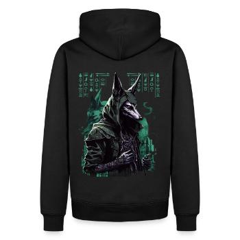 Égypte Anubis Dieu des morts Cadeau futuriste - Sweat à capuche Premium bio Homme - noir - Dos - Nico (187cm)