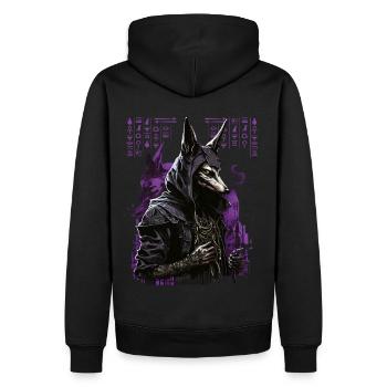 Le dieu des morts d’Egypte Anubi Cadeau futuriste - Sweat à capuche Premium bio Homme - noir - Dos - Nico (187cm)