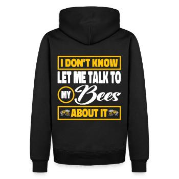 Beekeepers Bees Honey bees Beekeeping - Men’s Premium Organic Hoodie - black - Back - Nico (187cm)