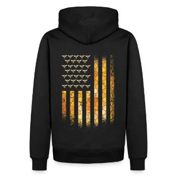 Beekeepers Bees Honey bees Beekeeping - Men’s Premium Organic Hoodie - black - Back - Nico (187cm)