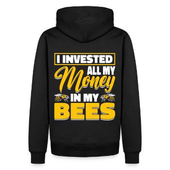 Beekeepers Bees Honey bees Beekeeping - Men’s Premium Organic Hoodie - black - Back - Nico (187cm)